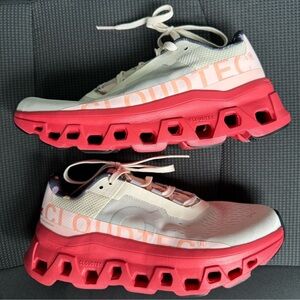 Cloudtec Red and White Sneakers